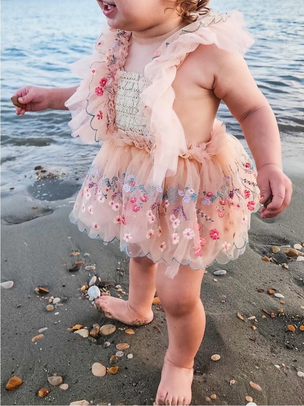 Before & Ever Pretty Me Tulle Romper 6–12M NWT Embroidered Floral Boutique